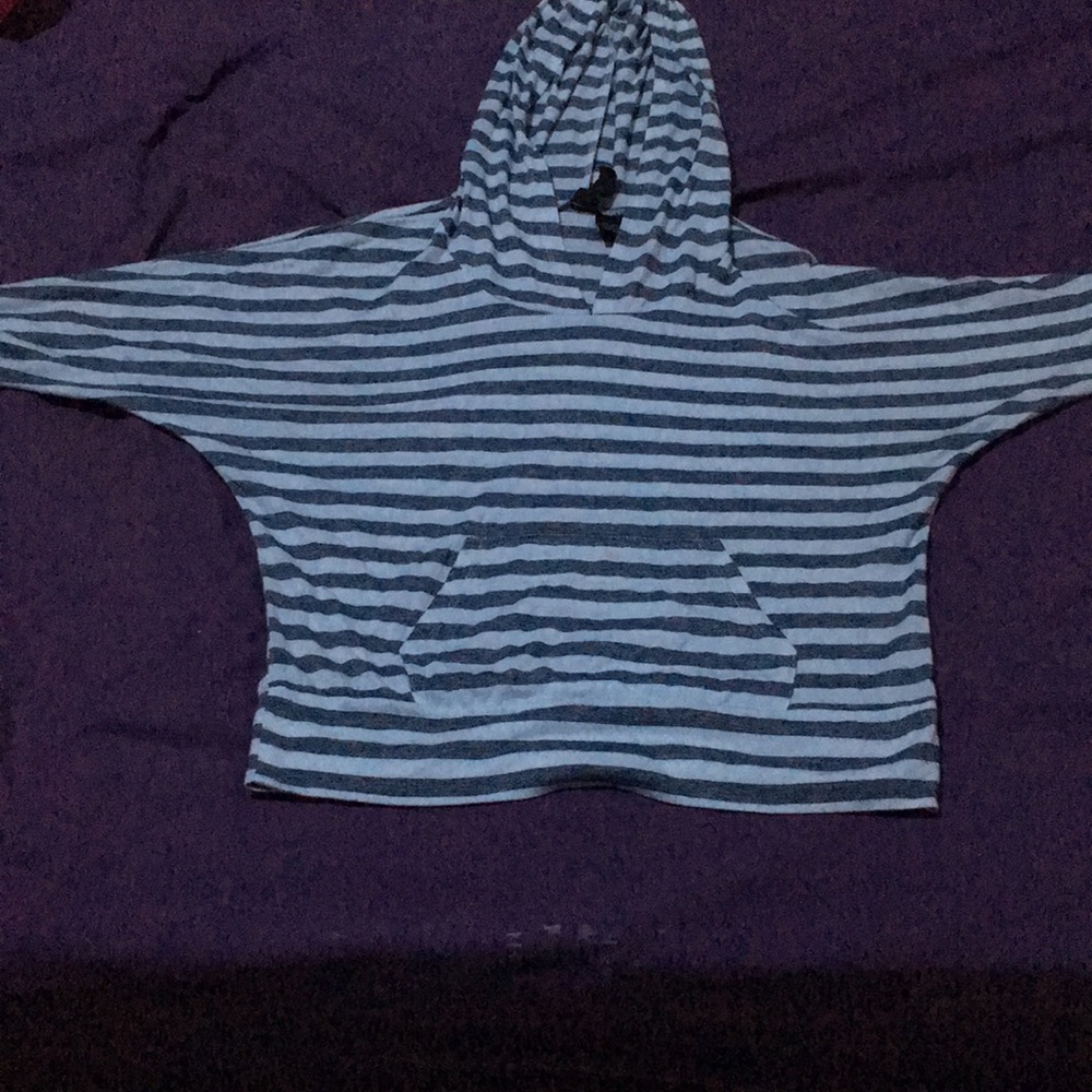 A long sleeve tee with hood